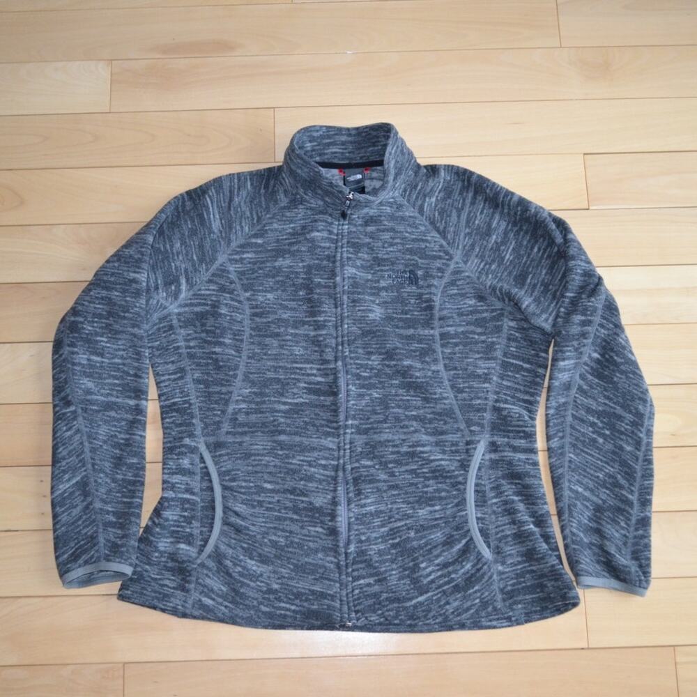 North Face Fleece Jacket Gray Size Large Womens